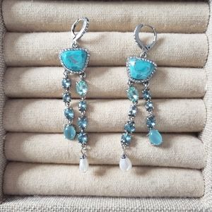 Maree drop turquoise earrings